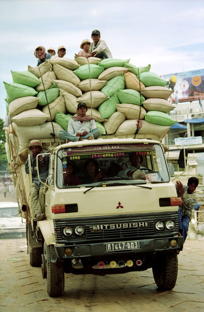 Overloaded Truck in Cambodia